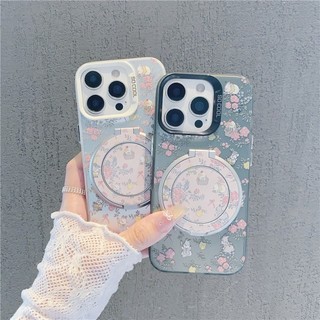  Ốp điện thoại IPhone 16 11 15 13 14 12 Pro Max 16 15 14 7 8 Plus X Xs Max XR Ốp điện thoại Ốp lưng đầy hoa có giá đỡ 
