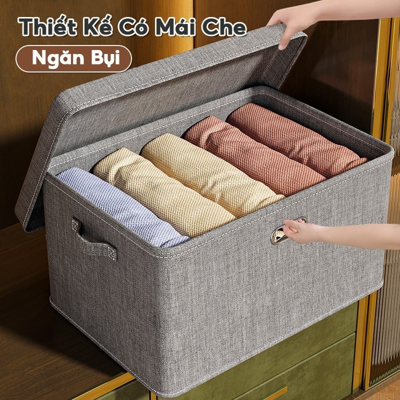 Hộp Nhựa Đựng Quần Áo 38L/45L/81L - Có Nắp Gấp Gọn, Chống Bụi Ngăn Ẩm, Giữ Quần Áo Luôn Sạch Sẽ | BigBuy360 - bigbuy360.vn