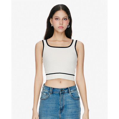 GIGI - Áo hai dây nữ croptop cổ vuông thời trang_G1208K242717-00