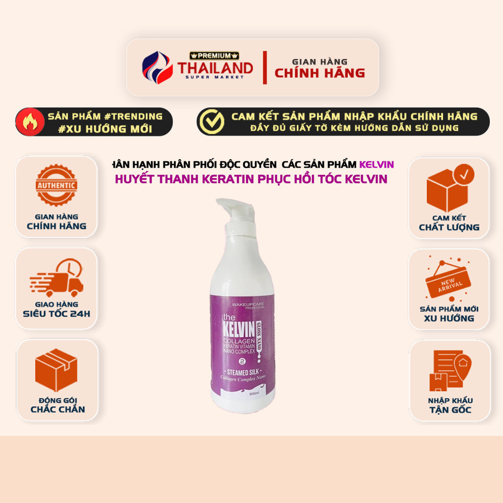 HUYẾT THANH KERATIN KELVIN – PHỤC HỒI TÓC HƯ TỔN, DƯỠNG MỀM MƯỢT, GIẢM GÃY RỤNG