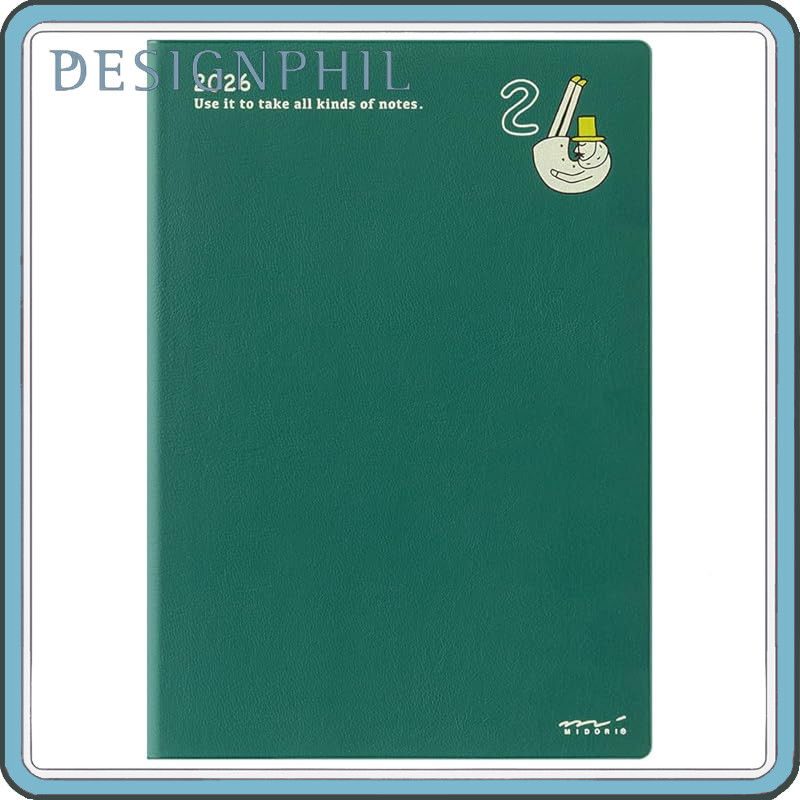 Midori Pocket Diary 2026 B6 Weekly Oji-san Pattern 22376006 (Starts January 2026)