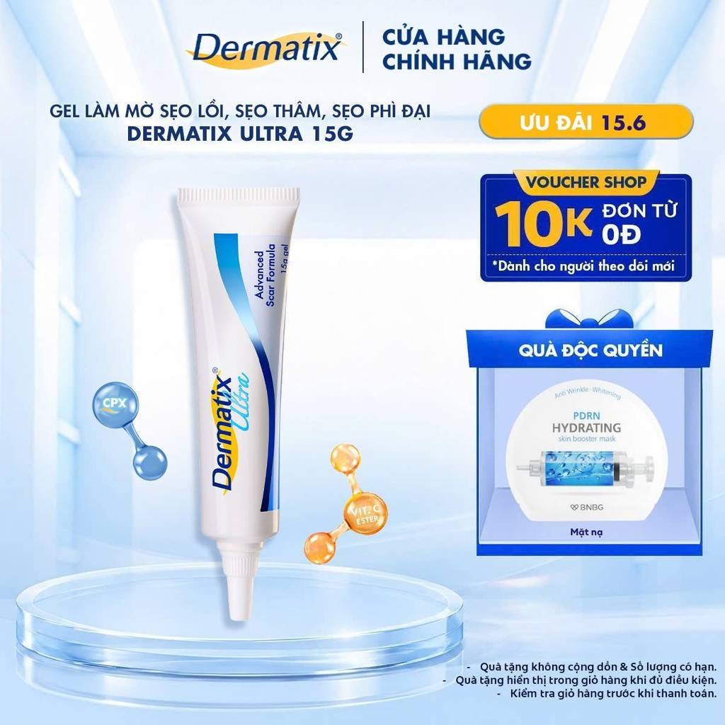 [Chỉ 15.6] Gel mờ sẹo Dermatix Ultra 15g làm phẳng mềm sẹo lồi, sẹo thâm, sẹo sau phẫu thuật | BigBuy360 - bigbuy360.vn