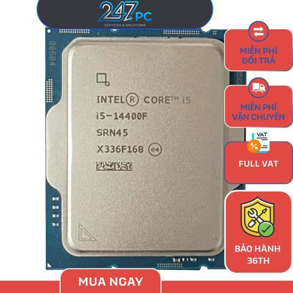 [NEW FULL VAT] CHIP XỬ LÝ CPU INTEL CORE  I5-14400F TRAY - BẢO HÀNH 3 NĂM | BigBuy360 - bigbuy360.vn