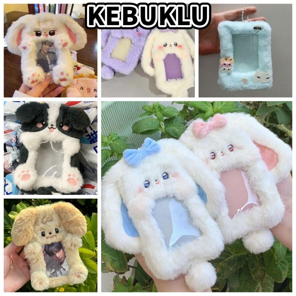 KEBUKLU Photocard, Thỏ tai lớn / Collie Border Collie Hộp đựng thẻ ảnh đa chức năng, Quà tặng thẻ sa