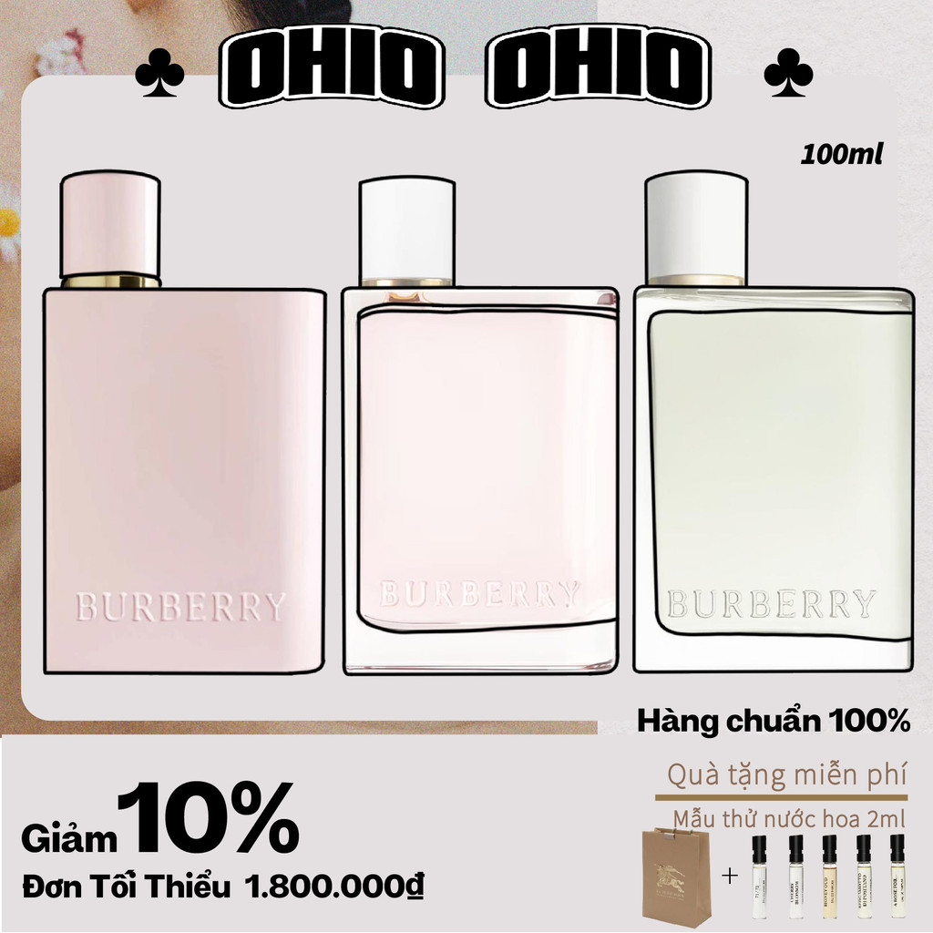 Nước Hoa Nữ Burberry Her Elixir Eau de Parfum London Dream Blossom Her Petals Eau de Toilette EDP ED