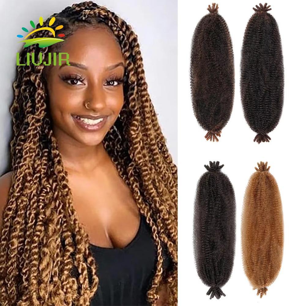 LIUJIR 8 Dây Marley Twist Braiding Hair, Tổng hợp 24 Inch Locs Springy Twist Hair, Fluffy Pre-Separa