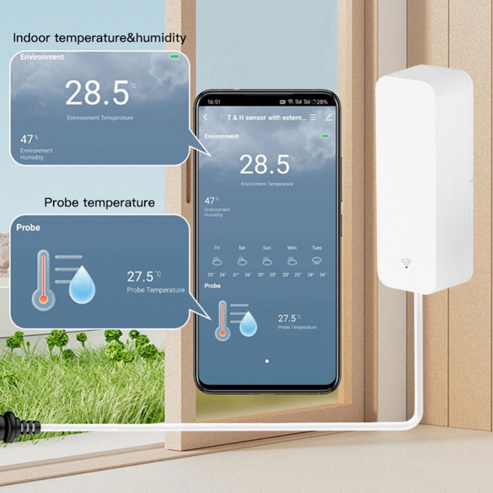[DOLLDOLL-VN]Humidity Monitor Compact Design Historical Data Tracking Data Analysis