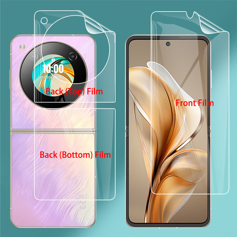 1-3 Chiếc Full HD Trong Suốt Hydrogel Phim Có Thể Gập Lại Điện Thoại Cho ZTE nubia Flip3 Flip2 Flip 