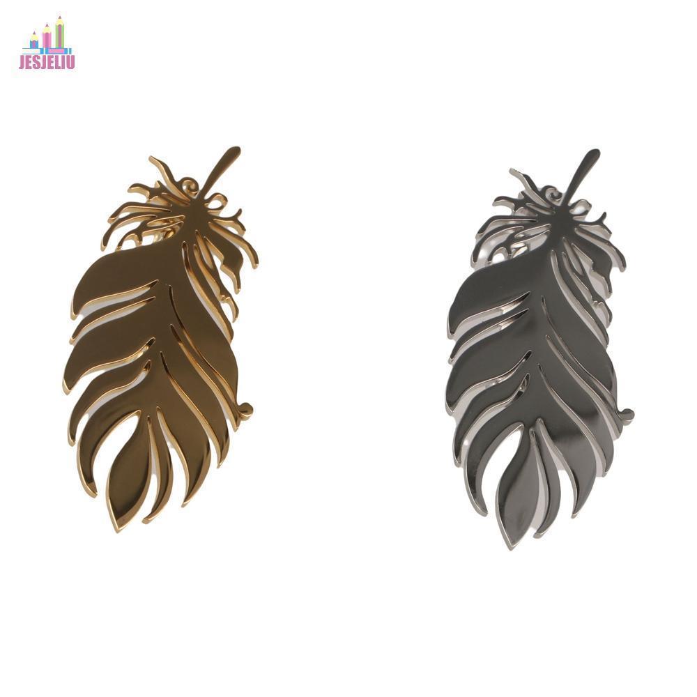 JESJELIU Tree of Life Badge, Trend Fashion Feather Pin, Trang Trí Kim Loại Sáng Tạo Đơn Giản Ve Áo C