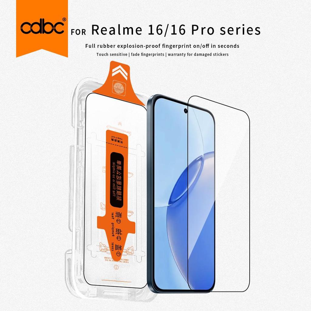 CDBC Cho Một Bước Khối Bụi Cường Lực Bảo Vệ Màn Hình Chống lem HD Phim Cho Realme GT2 GT5 GT6 GT7 GT