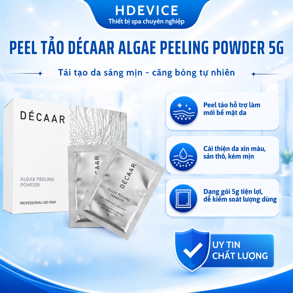 HDEVICE Decaar Algae Peeling Powder 5g - Gói Tảo Hỗ Trợ Làm Sạch Và Chăm Sóc Da