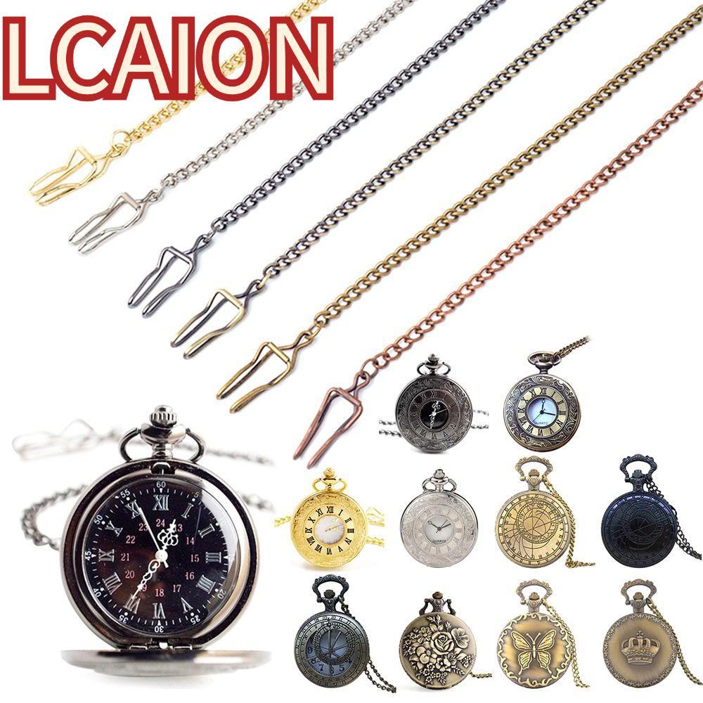 LCAION Pocket Men Quartz Vintage Steampunk