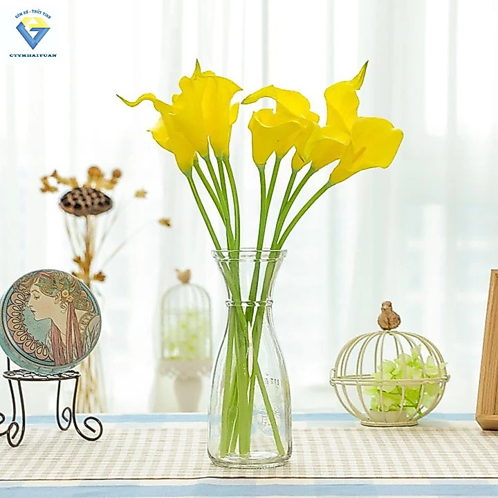 ly thuỷ tinh 550ml được dùng làm Bình Bông Lọ Hoa Thủy Tinh Eo Lớn / dùng làm ly uống nước