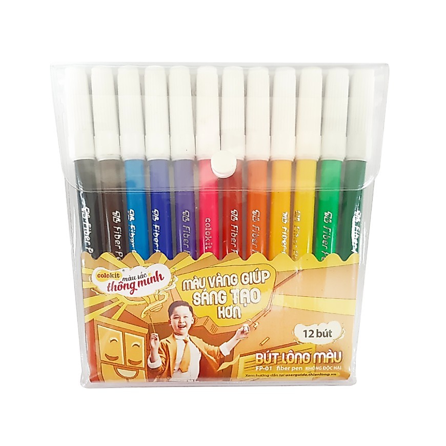 BÚT LÔNG BỘ COLOKIT FP-01 (Vỉ 12 Màu)