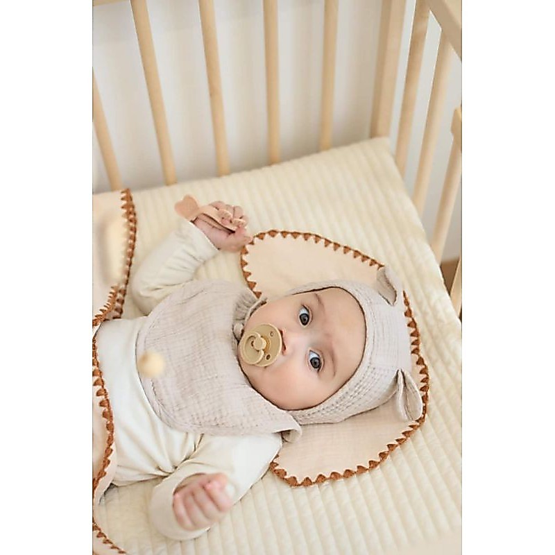 Set mũ yếm tai gấu/thỏ OME cho bé