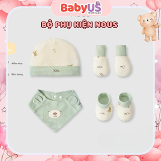 Set bao tay bao chân, mũ cho bé Nous [BabyUS]