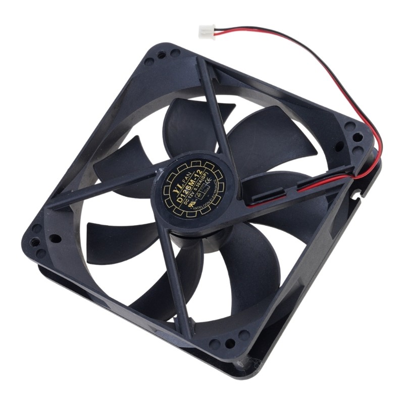 Quu Máy Tính Tốc Độ 12cm DC 12V 2Pin PC Cho Hệ Thống Ốp Lưng D12SH-12 Quạt Làm Mát
