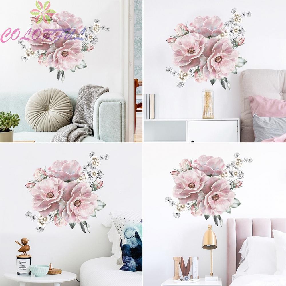 Wall Sticker Room Sticker Wall Bedroom DIY Decal Decor Flower Living Room