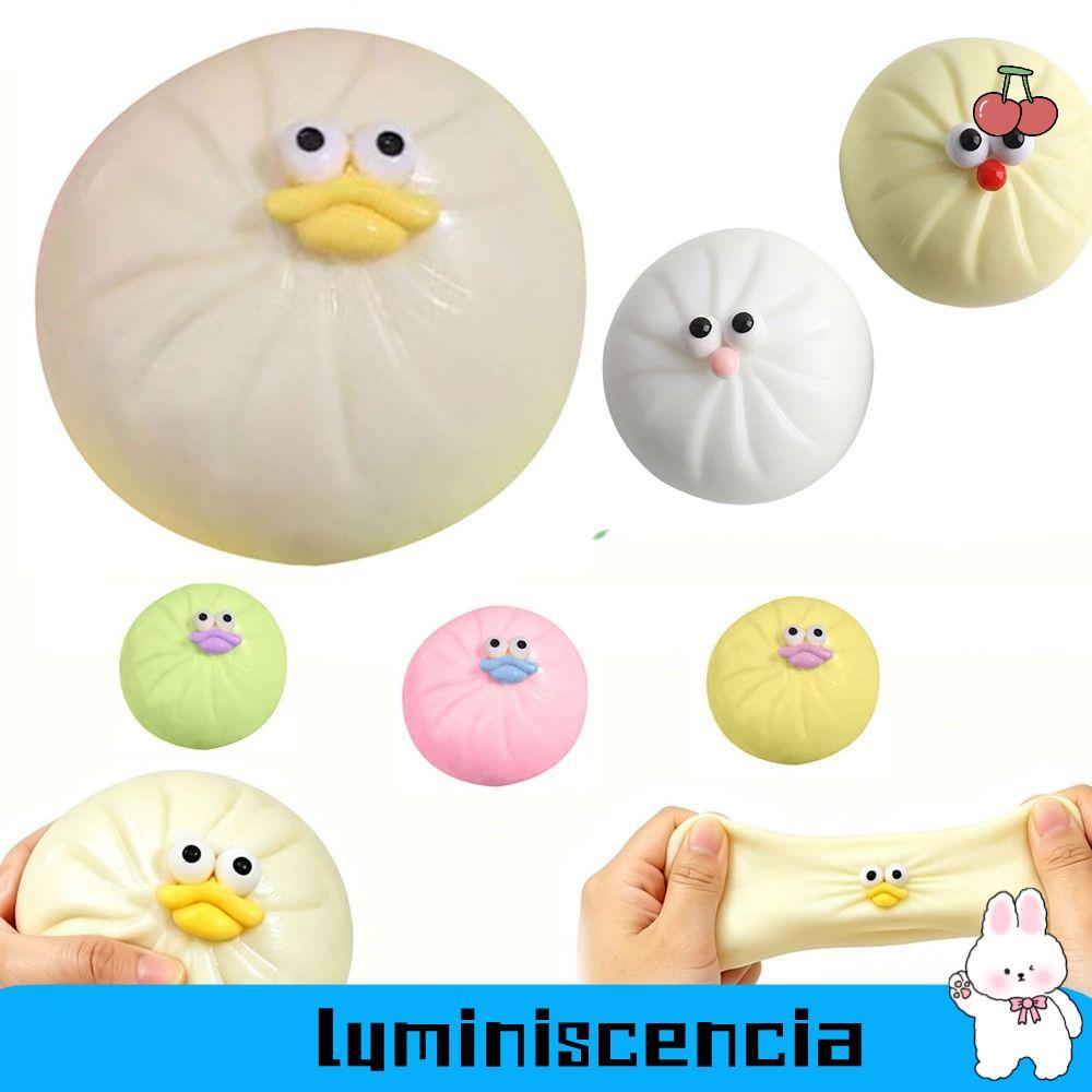 LUMINISCENCIA Bún Nhồi Bông Squishy Pinch Le, Bánh Bao Mềm Đàn Hồi Chậm Đồ Chơi Squishy, Fidget Squi