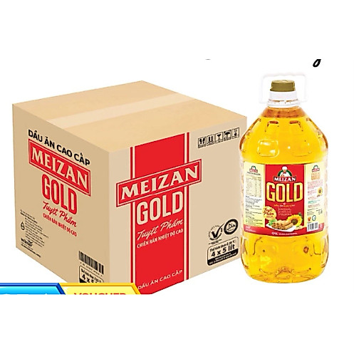 (Bán sỉ) Thùng 4 can Dầu Ăn Mezan Gold 5 Lít