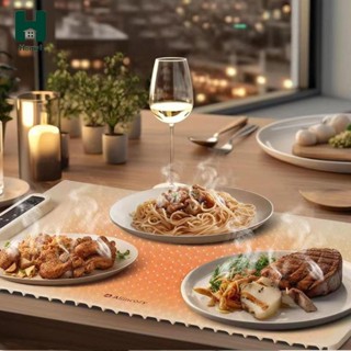 Khay sưởi ấm thực phẩm bằng điện Homyl Tấm nóng cuộn lên Nhiệt độ không đổi Máy hâm nóng bát đĩa Kiểm soát nhiệt độ cho các bữa tiệc gia đình Thawing