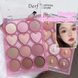 Bảng phấn mắt Jaded 12 ô tông màu hồng nội địa trung đồ makeup trang điểm mắt