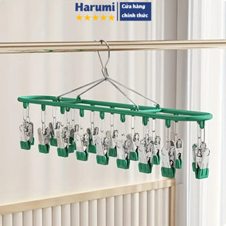 Giá Phơi Đồ 18 Kẹp, Móc Kẹp Phơi Vớ, Tất, Đồ Lót Inox 304 Không Gỉ, Móc Phơi Đồ 18 Kẹp, Móc Phơi Tất, Móc Phơi Đồ Lót