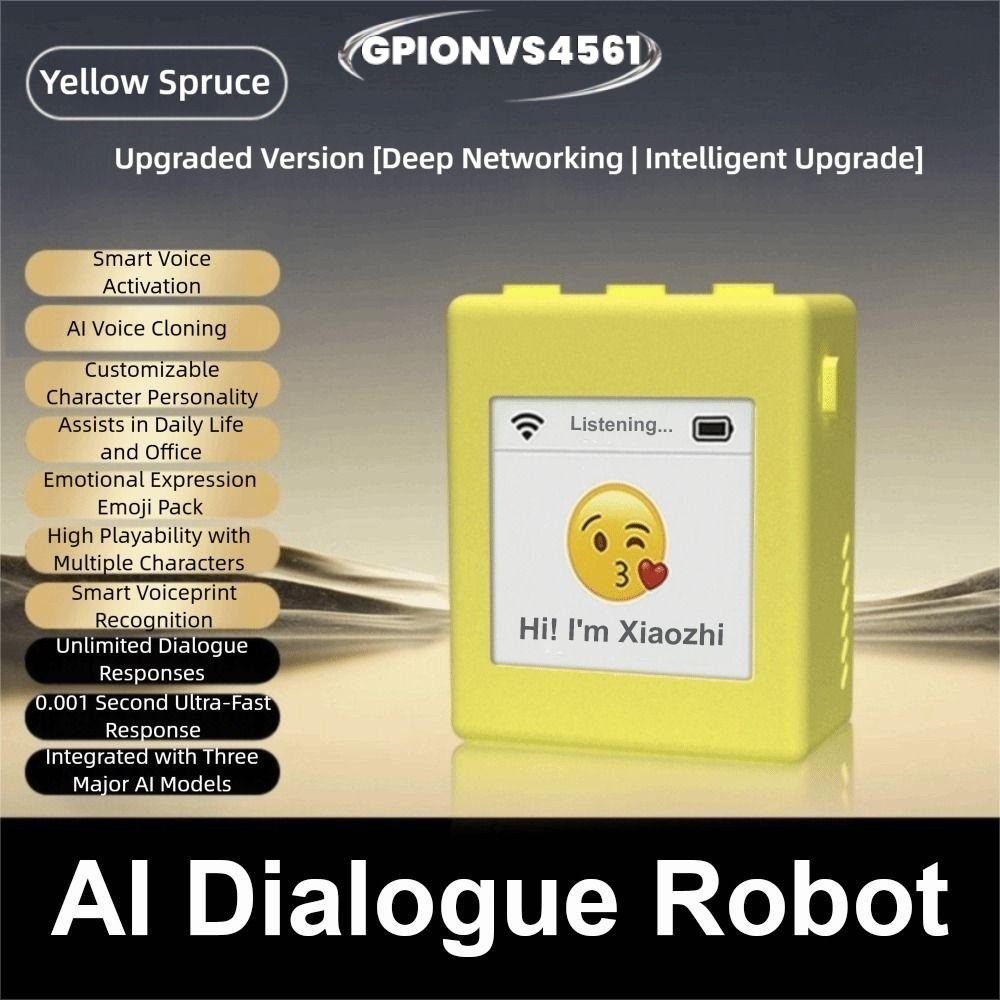 Robot thông minh GPIONVS4561 Xiao Zhi, Mô-đun hộp thoại DeepSeek Hỗ trợ Robot đối thoại AI, Bảng phát triển ESP32-S3 Robot thông minh màn hình TFT 1,54 Inch