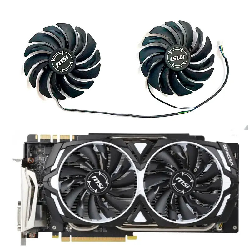 Quạt làm mát mới 95MM 4pin PLD10010S12HH thích hợp cho card đồ họa MSI GeForce GTX1060 1070ti 1080 1