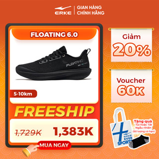 [TẶNG TẤT] Giày Chạy Bộ Thể Thao Nam Nữ ERKE Running Floating 6.0 Siêu Nhẹ Chống Trượt 51125203302