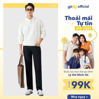 Quần Jean Nam YODY Dáng Regular,Vải Denim 4 mùa Không Bạc Màu, co giãn thoải mái TRA - QJM7059