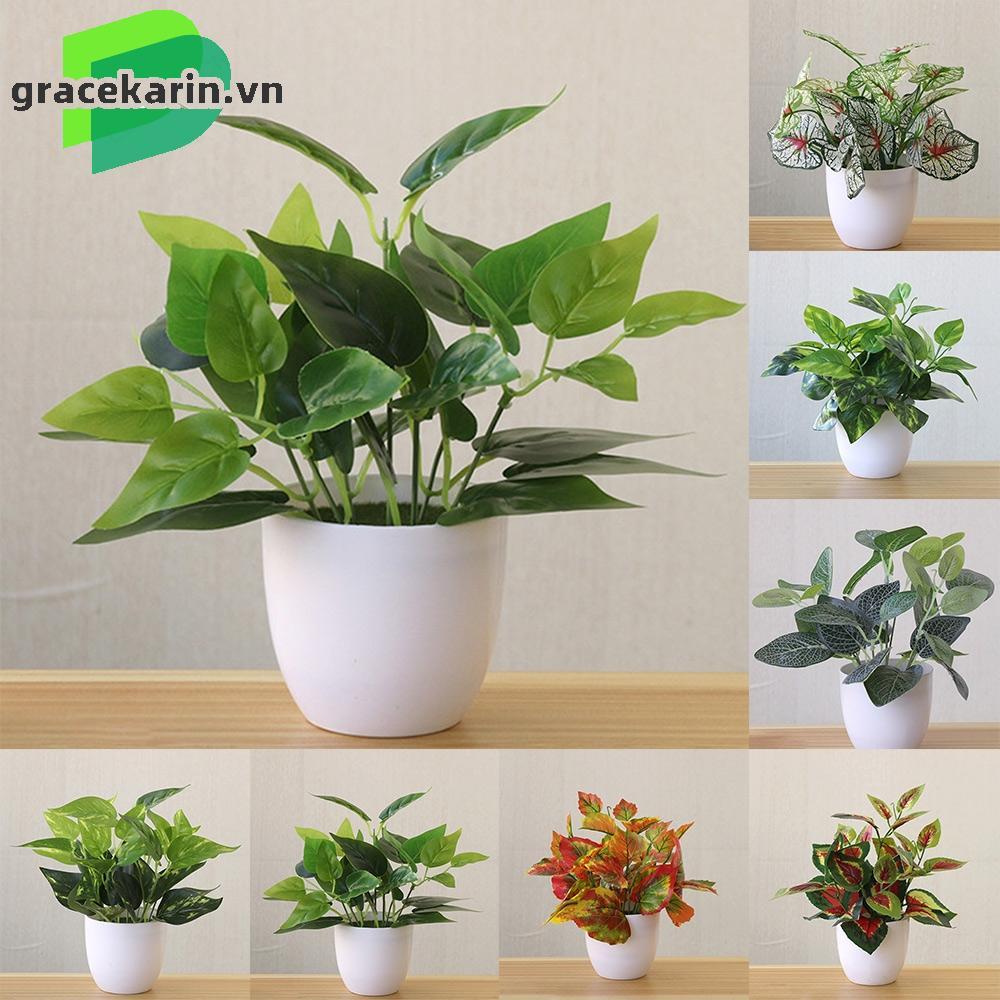 Artificial Plants Home Office Decor Plastic Fake Plants Small Green Tree
