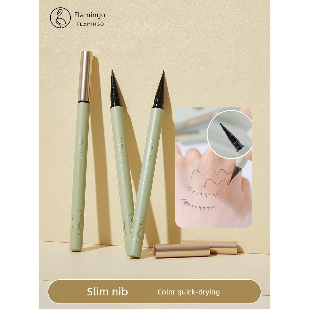 chì kẻ mắt eyeliner Flamingo Loves Not Smudged Slim Black Brown Eyeliner
