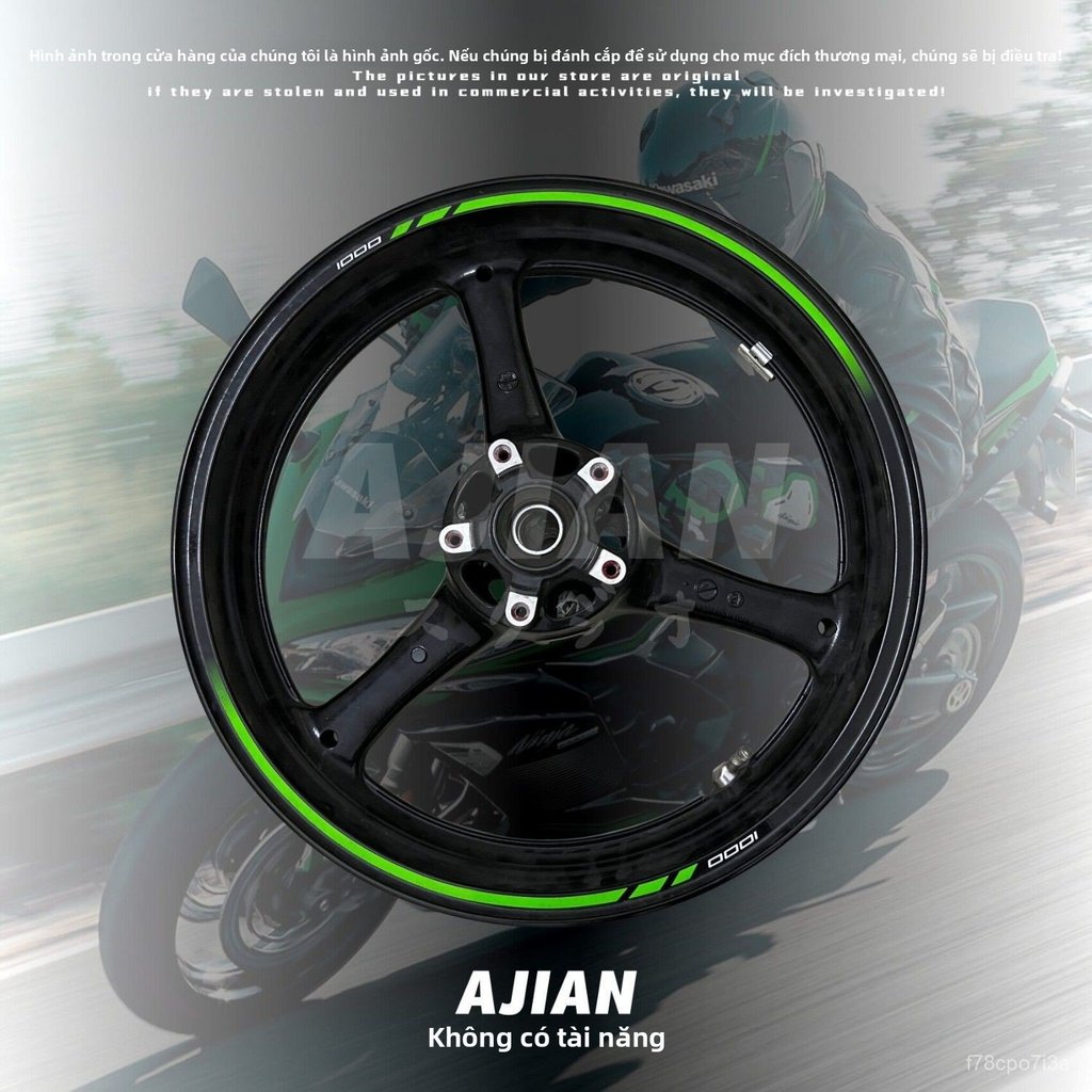 Tem dán vành xe Kawasaki Ninja 1000SX Z1000 phản quang chống nước trang trí bánh xe bán chạy hot
