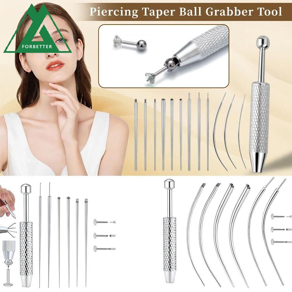 FORBETTER Piercing Taper Tool, Bộ dụng cụ xỏ khuyên bông tai chuyên nghiệp bằng thép không gỉ, Dụng 