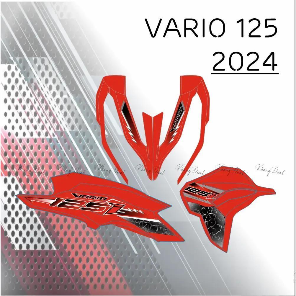 [TT] Tem rời VARIO 125 ĐỎ ĐEN  2024  Mẫu tem 125i tia sét team  133 tem  xe gogo decal tem xe