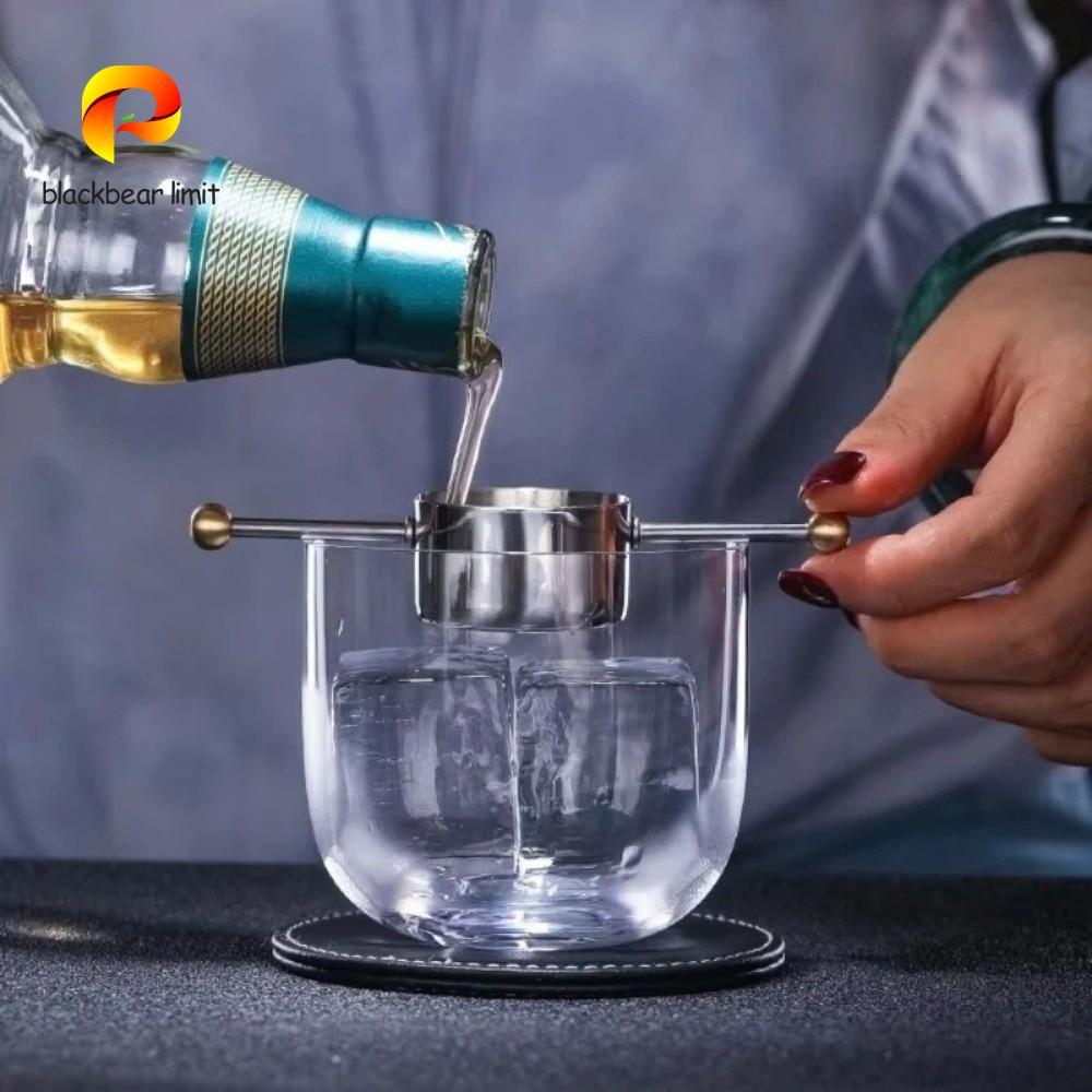 BLACKBEAR LIMIT Cocktail Jigger, Cốc đo thanh thép không gỉ 30ml, Thanh dài nhất quán Thiết kế hạt đ
