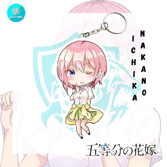 Keychain Acrylic Anime Go Toubun No Hanayome - Ichika, Nino, Miku, Yotsuba, Itsuki Ganci Anime Akril
