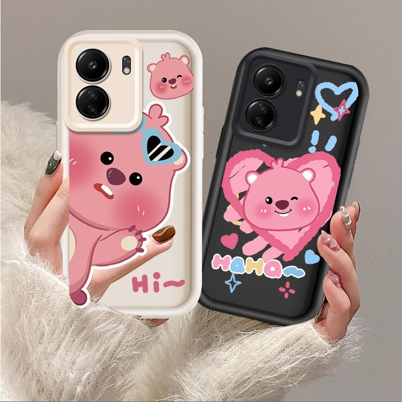 Ốp Lưng Cho Redmi 13C / POCO C65 Hoạt Hình Silicone Bé Gái Mềm Ốp lưng TPU Pororo Loopy Angel Eye Ốp