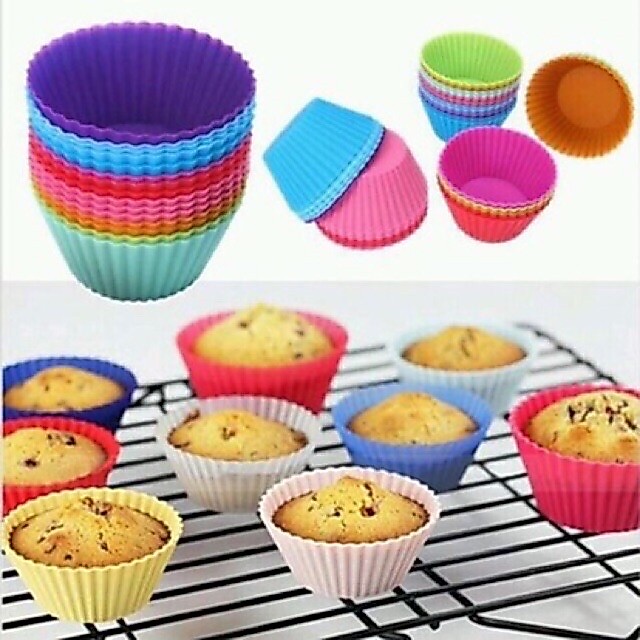 Khuôn cupcake silicon hình tròn,tim,sao,chữ nhật