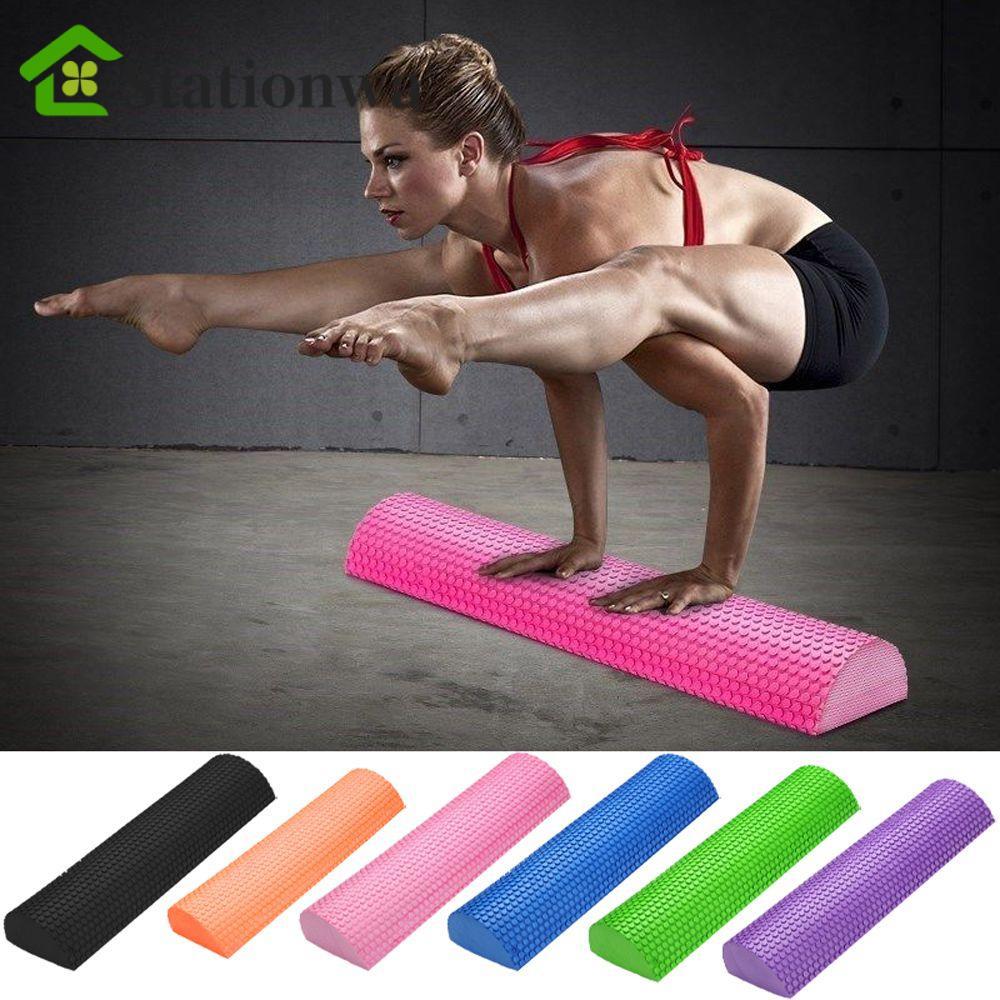 STATIONWA EVA Foam Roller Foam Roller Pilates Fitness Vật lý trị liệu Tập thể dục Cột Yoga 30-45cm P