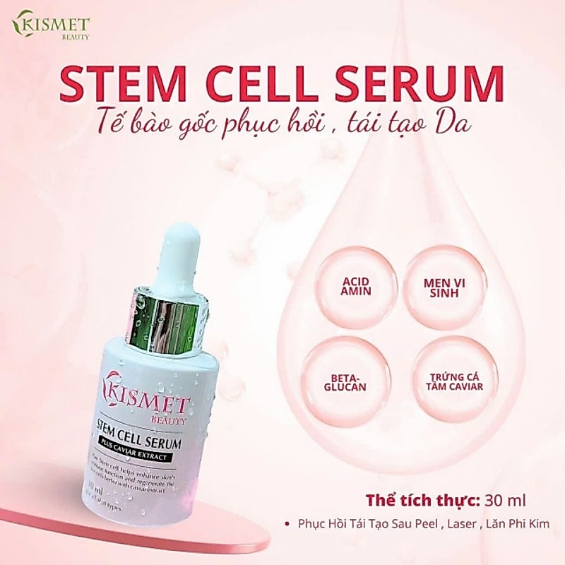 Tế Bào Gốc Kismet 30ml tái tạo phục hồi trẻ hoá da - stem cell Kismet