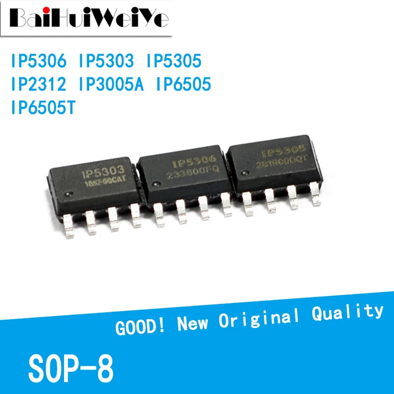 5 CÁI IP5306 IP5303 IP5305 IP2312 IP3005A IP6505 IP6505T IP2163 IP6510 IP9325 SMD SOP-8 Chipset tốt 