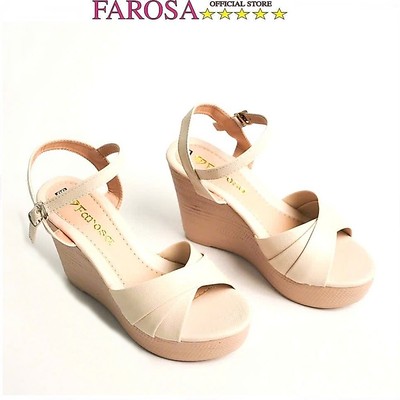 Giày sandal cao gót 9P nữ FAROSA -FK11 giày đế xuồng đúp trước đi thoải mái không bị dốc chân
