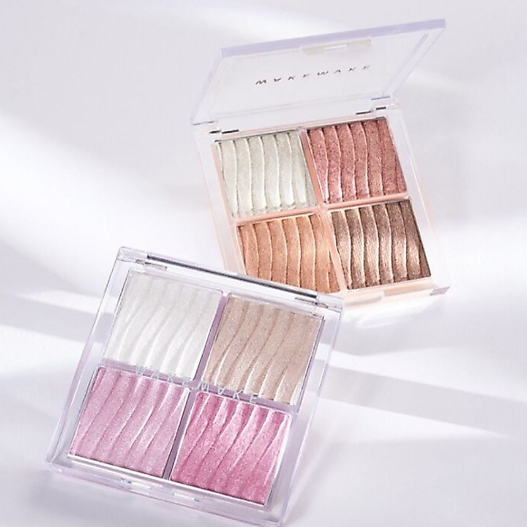 ( DATE 01/2027 ) Bảng Highlight Bắt Sáng 4 Ô Wakemake Glow Palette 7.8gr
