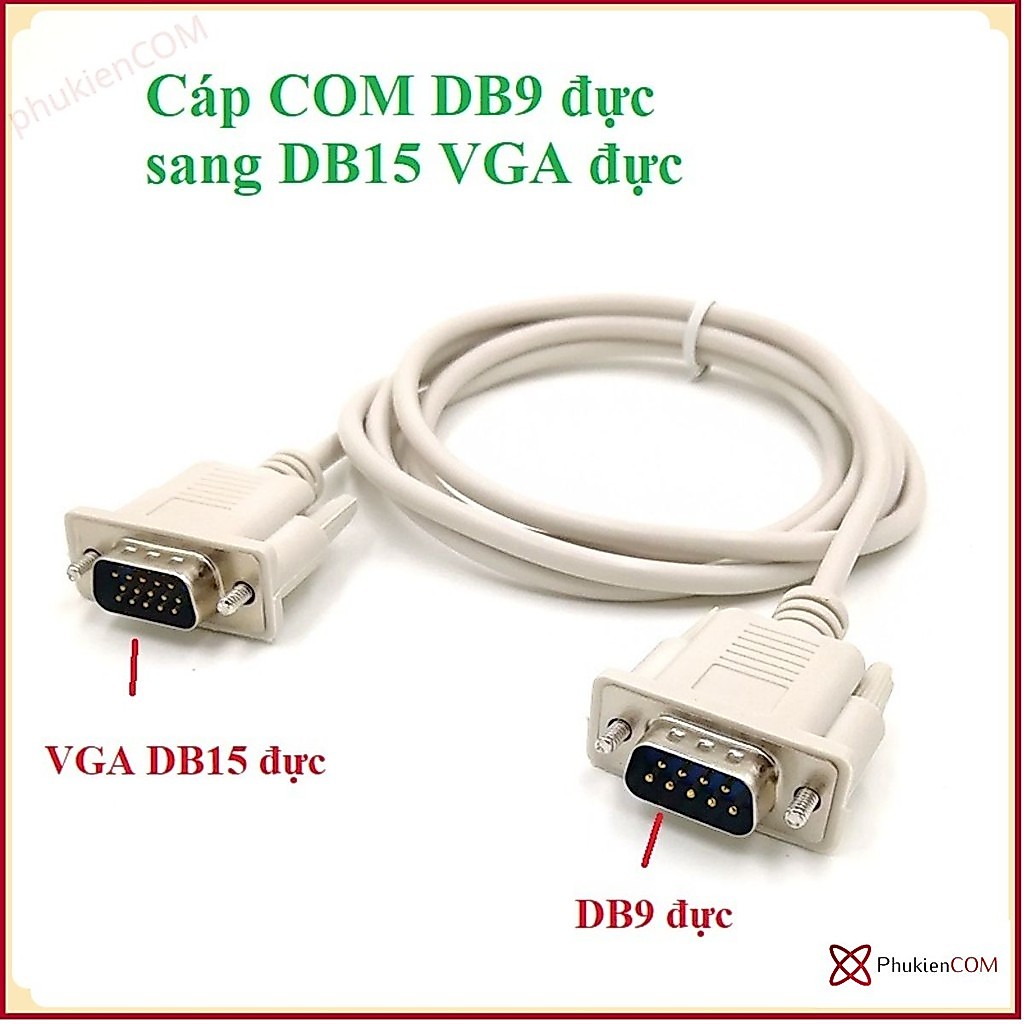 Dây cáp COM DB9 sang DB15 VGA đực (DB9 male sang DB15 VGA male) cho máy CNC