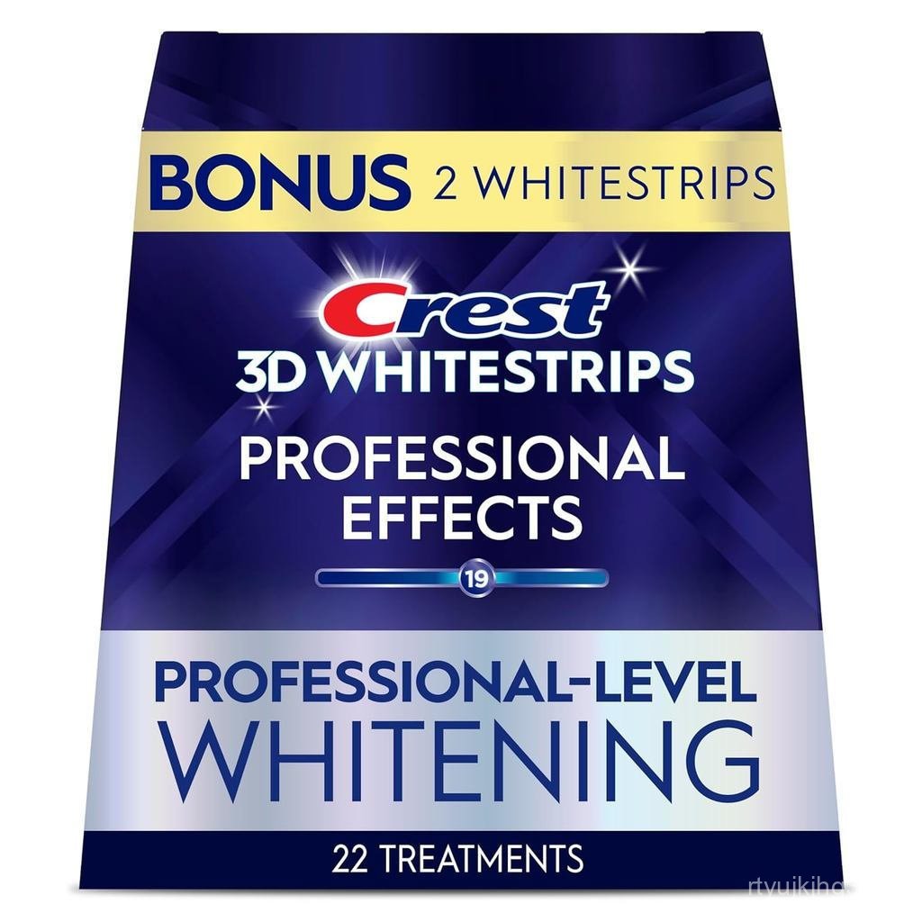 Nhãn dán làm trắng răng chuyên nghiệp Crest 3D Whitestrips-Bộ làm trắng răng, 22 công dụng Khối lượn