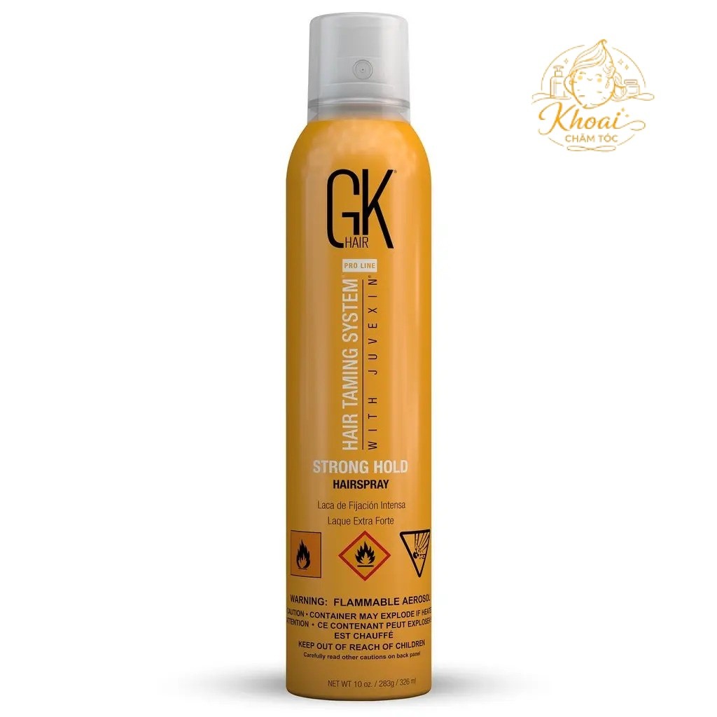 Gôm xịt tạo kiểu cứng tóc GK Hair Strong Hold Aerosol Hairspray 300ml <TX>