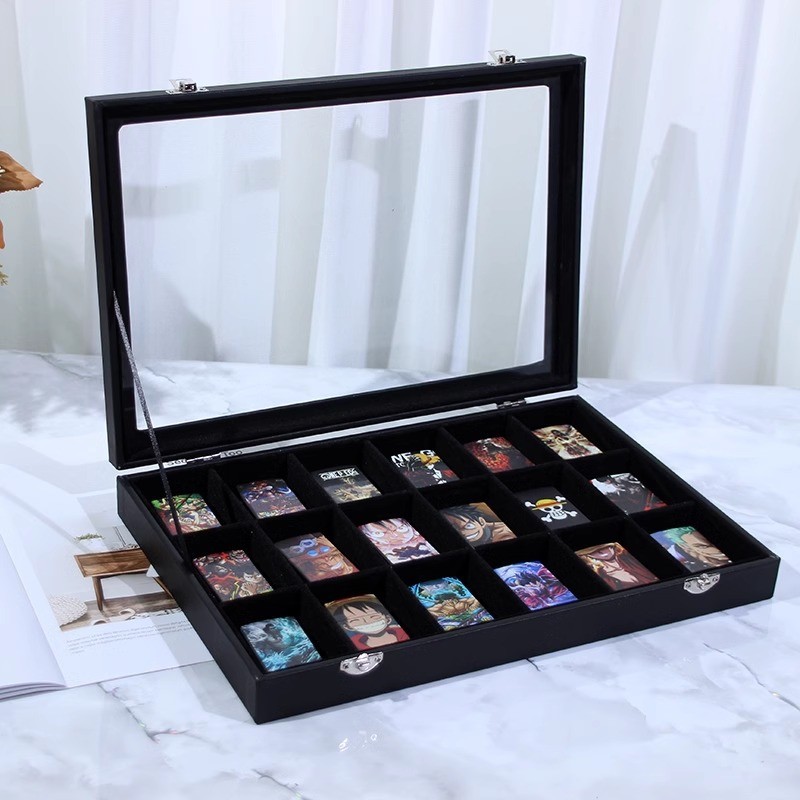 ZIPPO Storage Kerosene Lighter Flint Collection Box 18 ngăn Kính trong suốt Hộp trưng bày cao cấp Fl