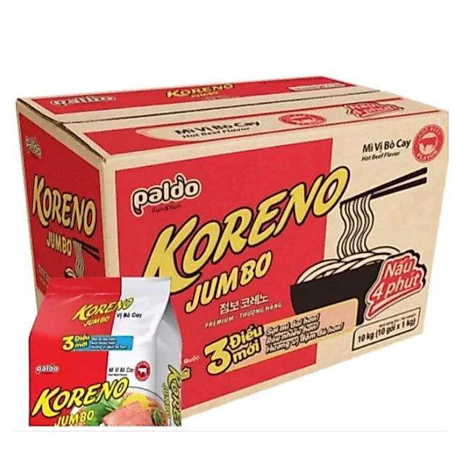 Thùng Mì KORENO JUMBO ( thùng 10 bịch - 100 gói )